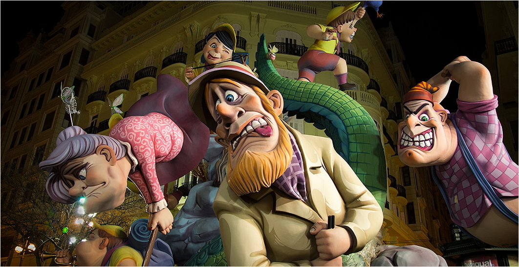Las Fallas de Valencia.